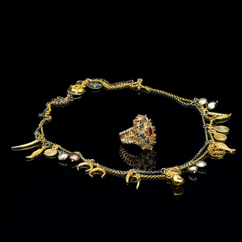 Ring Royale and Mixta necklaces