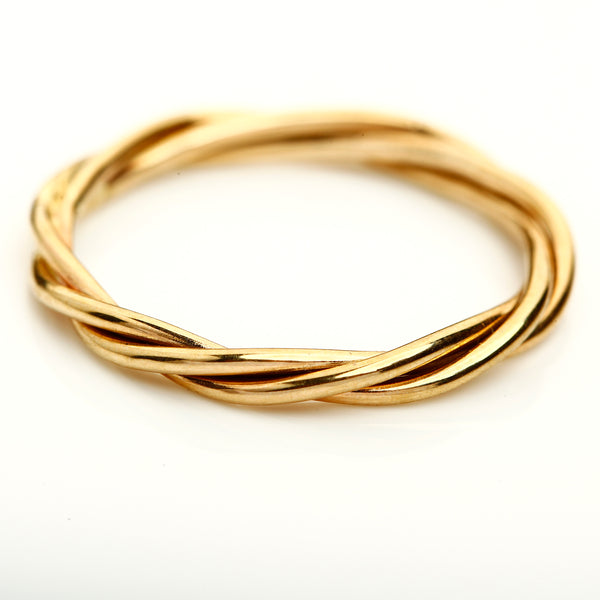 Twisted gold ring