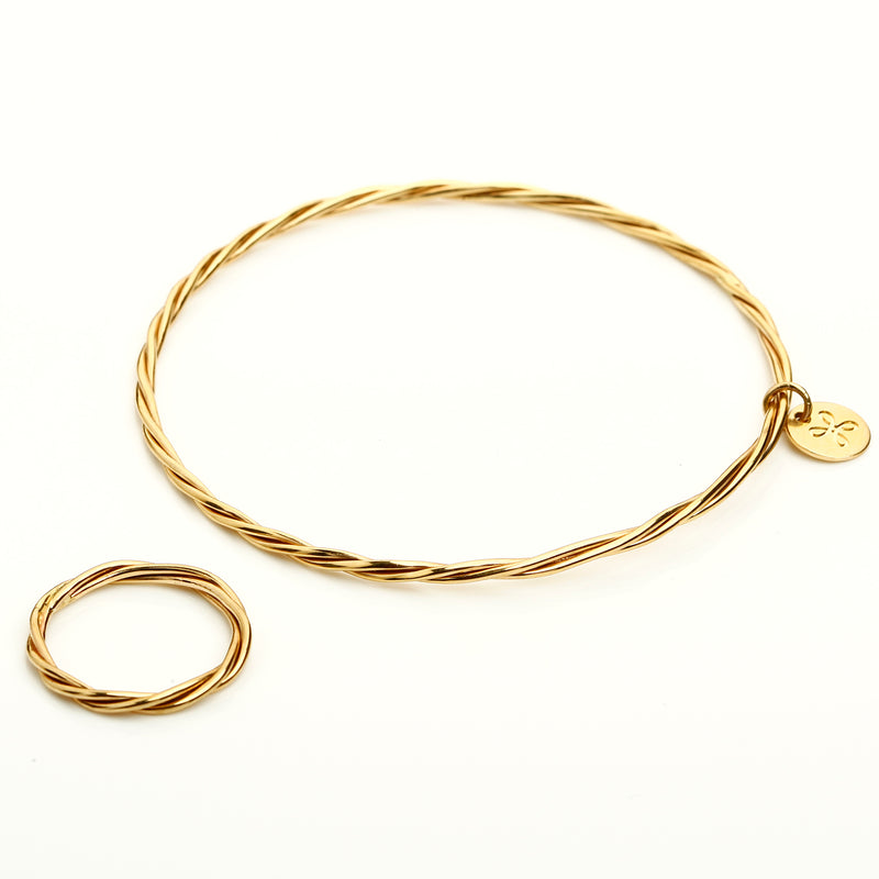 Twisted bracelet and ring