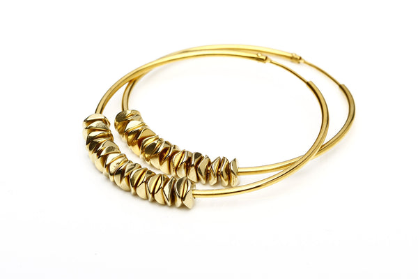 Rings large gold w. chips - Hildur Hafstein