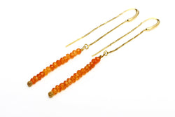Earrings Long - Carnelian - Hildur Hafstein