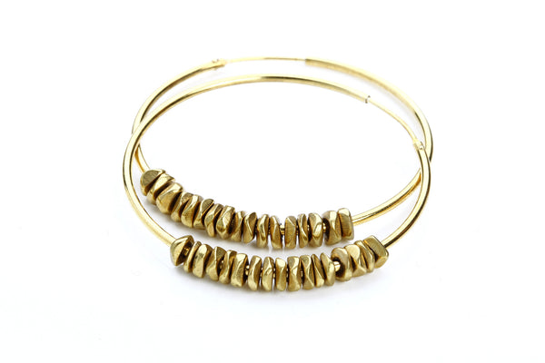 Rings large gold w. chips - Hildur Hafstein