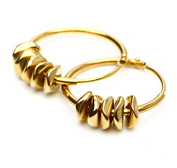 Rings small gold w. chips - Hildur Hafstein